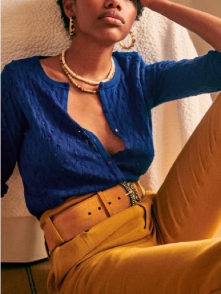 Sezane Philippe Jumper In Bleu Flash Size Small